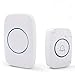 Wireless Doorbell, Waterproof Door Bell Kit with 1 doorbell sound and 1 working switch (Includes an alkaline battery), Operating at 500Feet, Adjustable Volume, 50 Chimes（white）