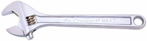 Crescent AC112 Adjustable Wrench with Plated Finish, 12-Inch by Cooper Hand Tools
