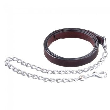 Royal King Leather Lead Line with Nickel Plated Chain