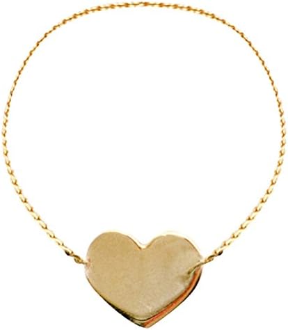 Vanina Women's 18ct Yellow Gold Plated 'Heart' Ring