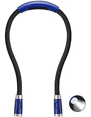 Rechargeable Neck Hug 4 Led Book Light, Book Light for Reading in Bed, Hands-Free Flexible Light