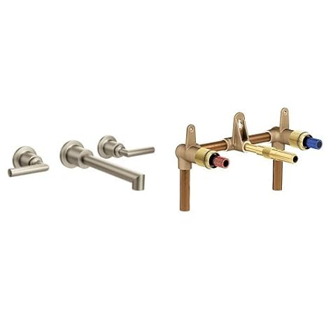 Amazon Com Moen Ts43003bn 9700 Arris Two Handle Wall Mount