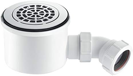 McAlpine ST90CPB-P-HP2 1.5 inch 90mm Hi-Flow Shower Trap-Petal Shape, Chrome/White