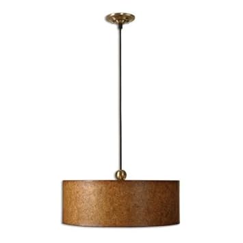 Uttermost 21894 Sonoma 3Light Hanging Shade Antiqued Natural Cork Over