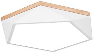 Nordic Macaron Geometric Log Deckenleuchte Schlafzimmer Holz Led Deckenlampe Leuchte Weiss Grau Grun Metall Acryl Weisses Licht Dimmbar Fernbedienung Arbeitszimmer Esszimmer White Light White 42cm Amazon De Beleuchtung