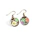 Zittop Persimmon Fruit Glass Bottle Earrings Girl Funny Clear Dangle Ear Rings Beach Dress Cute Ear Studs