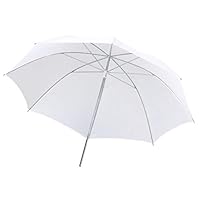 Detectorcatty Portable Lightweight 33in 83cm Pro Studio Photography Flash Translucent Soft Lambency Umbrella White Nylon Material Aluminum Shaft