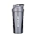 BOTTLED JOY Protein Shaker Bottle, Non-Toxic Wide Mouth 100% Leak Proof Shake Water Bottles 27oz 800ml (Grey)