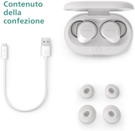 TAT1209WT Cuffie auricolari Bluetooth True Wireless - Auricolari piccoli, Valore importante, Audio naturale con bassi dinamici, Chiamate chiare y Alloggiamento per ricarica tascabile - Bianco
