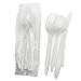 R Noble 160 Plastic Silverware Set with Napkins, Individually Wrapped, Disposable Silverware Set, Cutlery Kit, Medium Weight, 160 Napkins, 160 Plastic Forks, 160 Plastic Spoons, 160 Plastic Knives