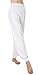 Urban CoCo Womens' Solid Color Soft Elastic Waistband Fitness Yoga Harem Pants (Small, White)