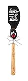 Brownlow Gifts Buddies Silicone Spatulas, Smoke Alarm, Black (Set Of 2)