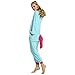 Adult Unisex Flannel Unicorn Animal Onesies Pajamas Kigurumi OnePiece Cosplay Costume (S, Blue)