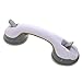 FChome Shower Wall Suction Cup Grab Bars,12 Inches Shower Handle Bar Offers Safe Grip with Strong Hold Suction Cup for Safety Grip Grab in Bathroom (White-Gray)