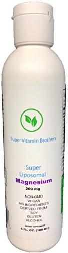 Super Liposomal Magnesium | NON-GMO & Vegan | Best Magnesium Supplement | Provides 200 mg of Magnesium Per Serving. Magnesium gluconate, bis-glycinate | 6 FL OZ. (180 ML) | Made in the U.S.A.