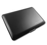 Steel Smart Credit Card Case in Stainless Steel with RFID Technology Protecting Against Fraud & Identity Theft, Curved Metal Travel Wallet Business Card Holder for Men & Women