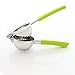 6peas Lemon Lime & Orange Squeezer is the Best Hand Held Manual Citrus Juicer. Made from Food Grade Stainless Steel with Lime Green Silicone Handles for Comfort. Easily Extract More Fresh Juice Now!