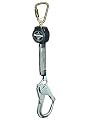 FallTech 72706SB5 MINI DuraTech 6' Compact Web SRL - 6' Mini SRD Single-Leg Steel Carabiner and Aluminum Rebar Hook, 6', Black