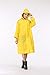 LANSHULAN Womens Unisex Easy Carried Translucent Thicken EVA Raincoat (M(5'-5'5), Yellow)