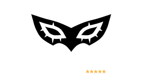 amazon com persona video game 6 joker s mask die cut decal for cars tablets laptops skateboards white color computers accessories persona video game 6 joker s mask die cut decal for cars tablets laptops skateboards white color