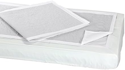 Rip N Go Waterproof Crib Sheet Set for Quick Sheet Changes, Vinyl Free, Washable and Reuseable (Crib or Toddler Bed - Grey)