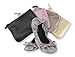 Sidekicks Foldable Ballet Flat Shoes with Carrying Case SILVER LARGE