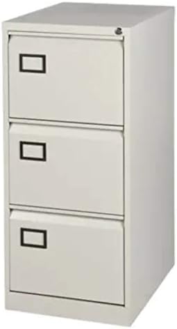 XFACTOR DEAL LIMITED 3 Drawer Filing Cabinet Small Grey File Metal Office Lockable Narrow Home Storage Paper Organiser Business Secure Paperwork &EBook by XFDL