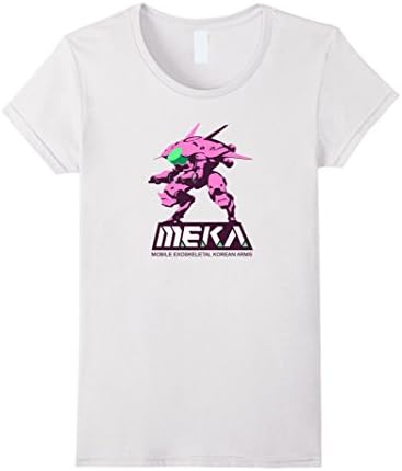 Womens Overwatch D. Va Meka Spray Tee Shirt Small White
