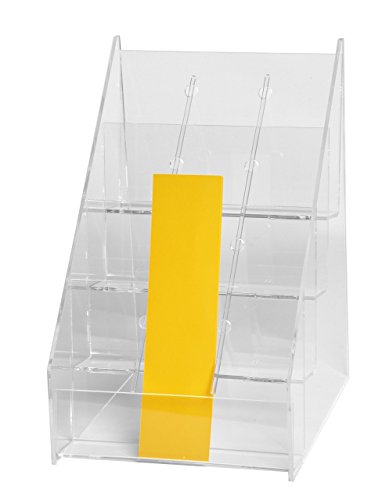 12 pocket Bookmark Displays with Dividers | Book Mark Rack | Bookmarker Display | Vertical Business Card Holder