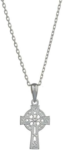 Celtic Cross Sterling Silver Pendant with 18" Silver Chain