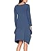 Shirt Dress for Women,Women Asymmetrical Loose Long Sleeve Shirt Dress
