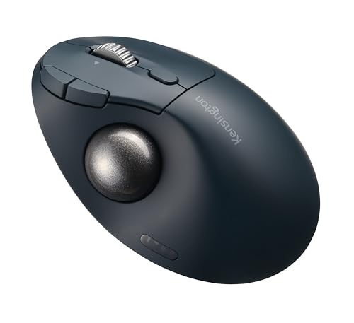 Kensington Pro Fit Ergo TB550 Trackball-Maus, wiederaufladbar Batterie, kabellose Bluetooth Maus, ergonomischer 34-mm-Trackball mit 4D-Scrollring, aus bis zu 51% recyceltem Kunststoff (K72196WW) 2