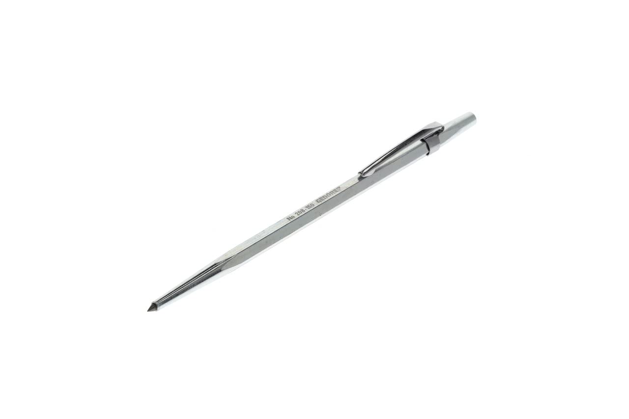 GEDORE Carbide scriber, for Metal, Hex, 150 mm long, Scriber tool with pocket clip, 208-150