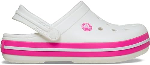 Unisex Kinder Crocband Clog K Clog, White/Pink Crush, 28/29 EU