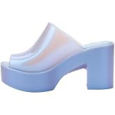 Melissa Mule Heel Collection - Fashion Sandal for Women - Iridescent Comfortable Mule Style - High-Shine Upper with Bubblegum Scent - Chic and Sophisticated
