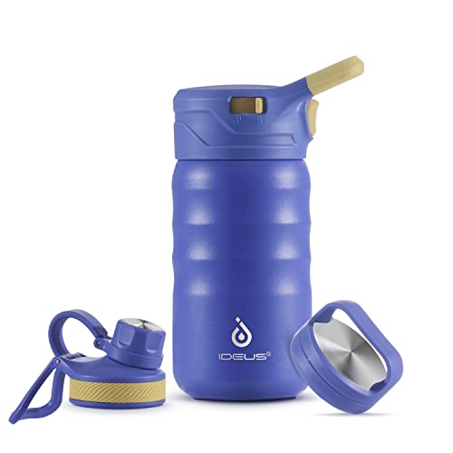 Ideus Insulated Water Bottle 2 Leak-proof Lids