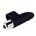 Buyeverything Finger Vibrant Toy for Couple - Black Silicone Wonderful Finger Massager Stimulation Vibrating Waterproof Body Massager Toys