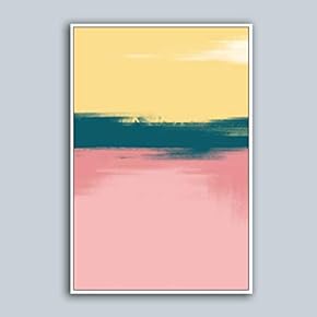 Framed Canvas Home Artwork Decoration Abstract Color Canvas Wall Art for Living Room, Bedroom - 16x24 inches