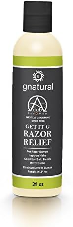 Gnatural Alpha Club 4 Men Get-It-G Razor Burn Relief Shaving Gel for Men - Eliminates Razor Bumps, Smoothes Skin &amp; Remove Dark Shaving Shadow - Skin Healing Properties for Soothing Skin