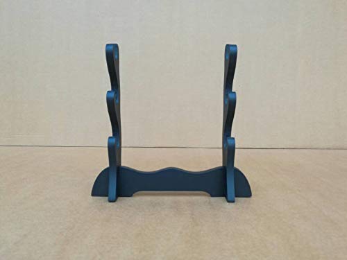 CNLQ Wooden Single Samurai Sword Stand Display for Katana Wakizashi Tanto (3 Ties)