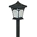 Solar Post Cap Lights Outdoor 4 x 4 Super Bright 15 Lumen 2 Pack Warm White LED Lamp for Vinyl Posts Caps 4x4 5x5 Waterproof 5