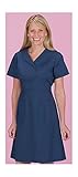 White Cross Mock Wrap Nurse Dress
