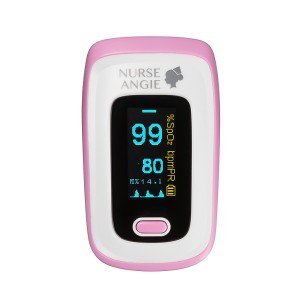 CUSTOM NURSE ANGIE (カスタム) 【あす楽】 酸素飽和度メータ パピッとパルス PLS-01P パールピンク パルスオキシメーター