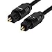 Digital Optical Fiber Audio Cable Toslink DTS, Dolby, PCM, for Home Theater Digital Optical Audio Cable (S/PDIF) Optic Fiber Dolby DTS Home Theater Xbox Playstation (12 FT, Black)