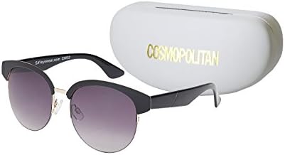 Cosmopolitan Sunglasses Women's Cosmopolitan Chloe Round Sunglasses, Black, 57 mm