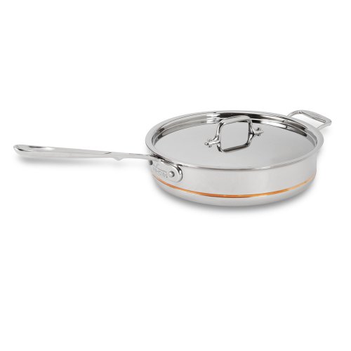 AllClad 6403 SS Copper Core 5Ply Bonded Dishwasher Safe Saute Pan