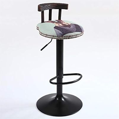 Shop Chair With Backrest Retro Cloth Top Quality Adjustable 360