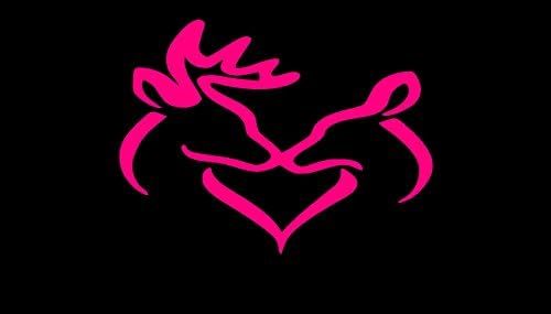 Couples Deer Sticker Decal Buck and Doe in Color BLUSH PINK