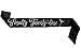 Dulcet Downtown Black Satin Finally Twenty One Martini Birthday Sash with Silver Glitter Letters