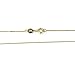 10k Yellow, White or Rose Gold 0.6mm Box Chain Necklace